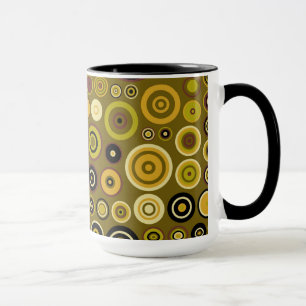 Retro Pop Circles Mosaic Pattern #3 Mug