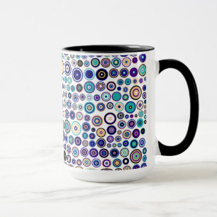 Retro Pop Circles Mosaic Pattern #4 Mug