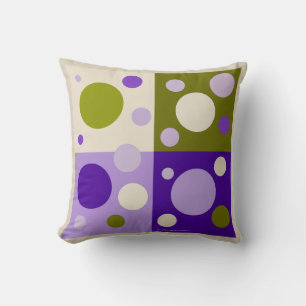 RETRO POP CIRCLES THROW PILLOW. CUSHION