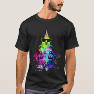 Retro Pop Cockatiel Bird Portrait with Headphones T-Shirt