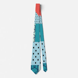 Retro Pop Collage Abstract Tie
