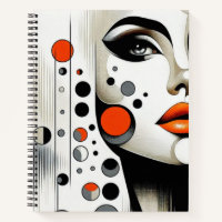 Retro Pop Diva: Geometric Elegance Abstract Art