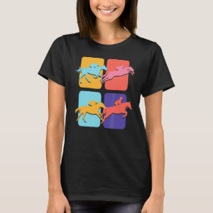 Retro Pop Equestrian Sport Horse Riding Vintage Dr T-Shirt