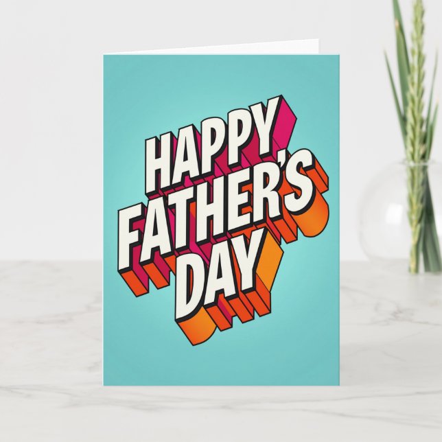 Retro Pop Fathers Day Card (Front)