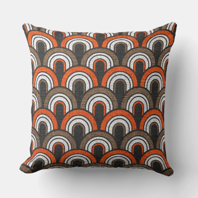 Retro Pop Fifties Painted Canvas Cushion (Front)