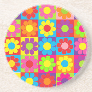 Retro Pop Flower Power Daisy Coaster