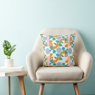 Retro Pop Geometry Cushion