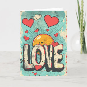 Retro Pop Love Holiday Card