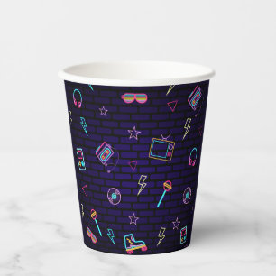 Retro Pop Neon Kids’ Birthday Bash  Paper Cups