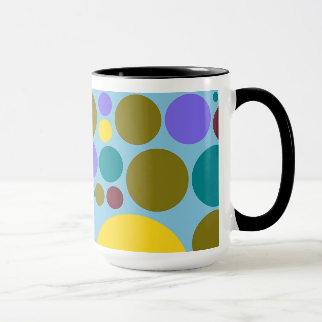 Retro Pop Polka Dot Mosaic Pattern #7 Mug (Right)