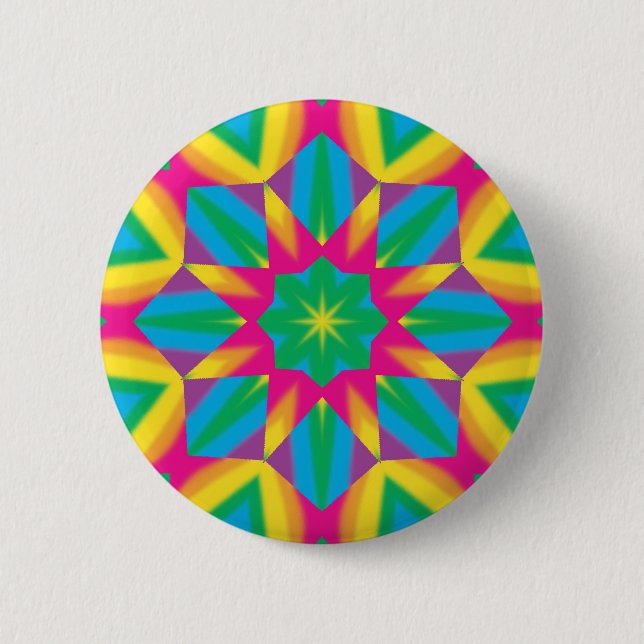 Retro Pop Star 6 Cm Round Badge (Front)