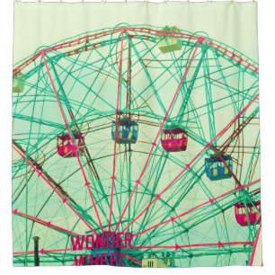 Retro Pop Summer Carnival Shower Curtain
