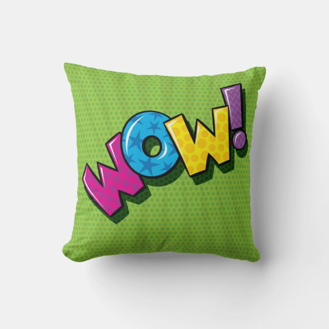 RETRO POP WOW! Pillow (Front)