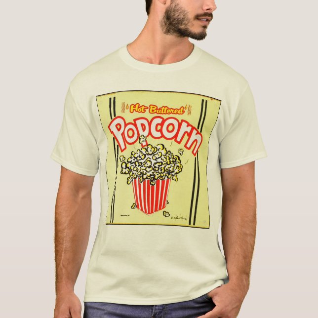 Retro Popcorn Sign T-Shirt (Front)