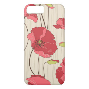 Retro Poppies Pattern iPhone 8 Plus/7 Plus Case