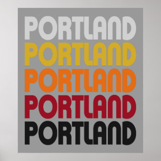 Retro Portland Poster