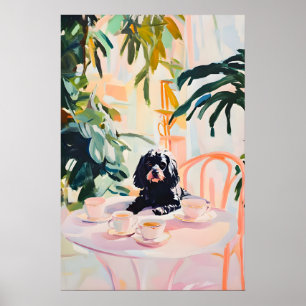 Retro Portuguese Water Dog Poster, Portuguese Poster