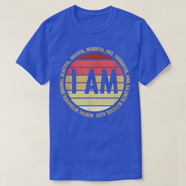 Retro Positive Affirmations Mental Health Awarenes T-Shirt (Design Front)