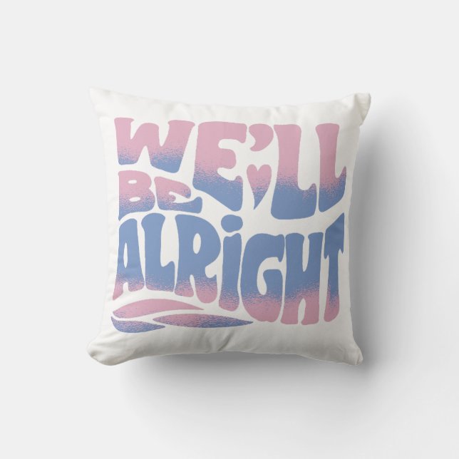 Retro Positive Quote Cushion (Front)