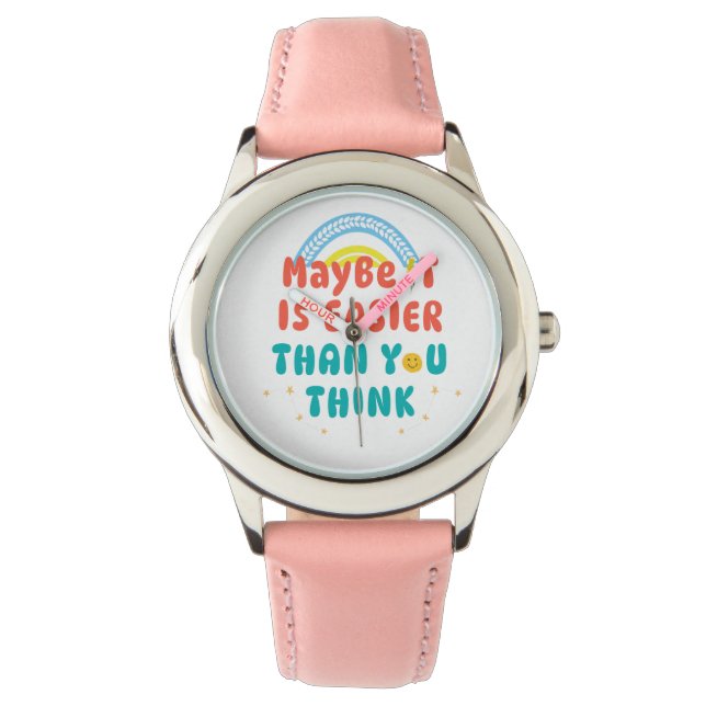 Retro Positive Quote eWatch Watch (Front)