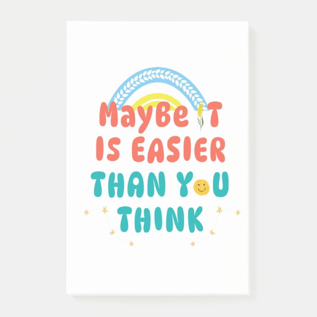 Retro Positive Quote  Post-it Notes (Front)