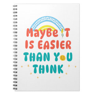 Retro Positive Quote Spiral Photo Notebook