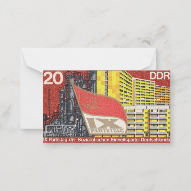 Retro postage stamp German Democratic Republic Card (Front)
