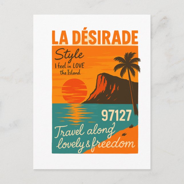 Retro postcard La Désirade 97127 French West Indie (Front)