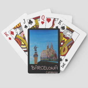 Retro Poster Barcelona Playing Cards