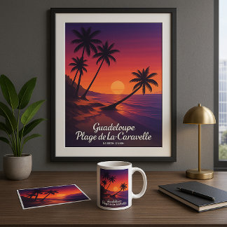 Retro Poster La Caravelle Beach Guadeloupe