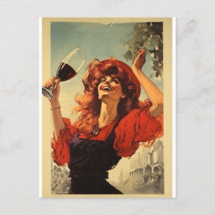 Retro poster - pub - vintage - wine - postcard