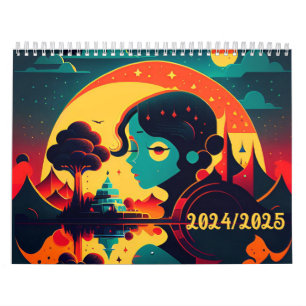 Retro Posters Collection 2 year Calendar 2024-2025
