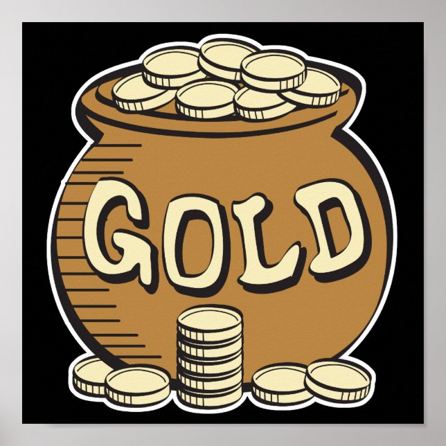 retro pot of gold poster (Front)