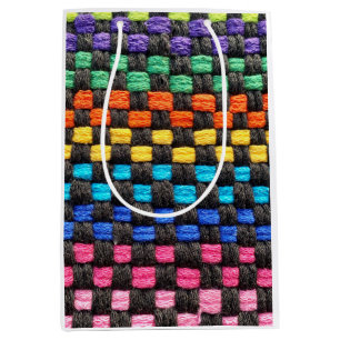 Retro Potholder Check Design Gift Bag