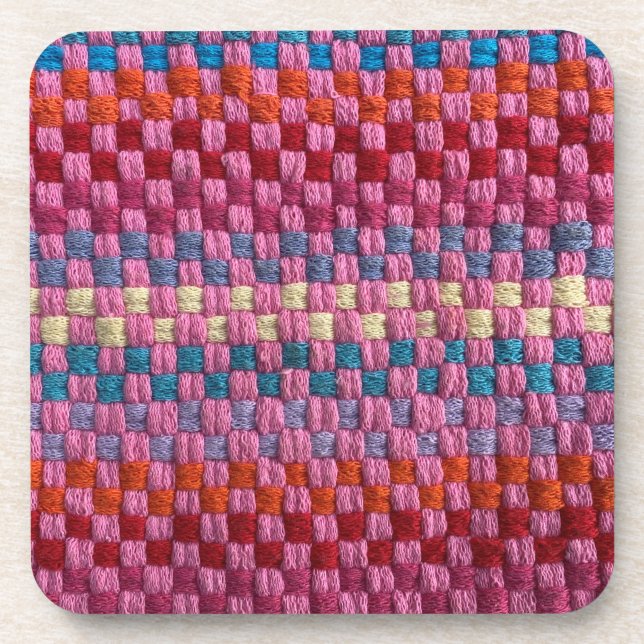 Retro Potholder Hard Plastic Coaster (Front)