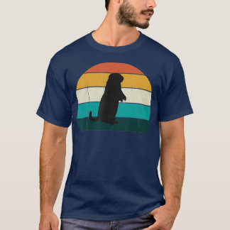 Retro Prairie Dog Sunset Cool Vintage ground T-Shirt