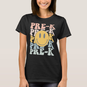 Retro Pre-K Teacher Student First Day Of School Pr T-Shirt