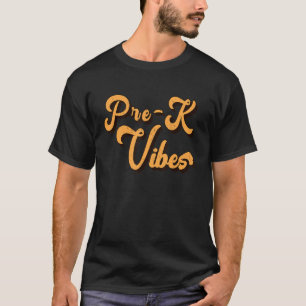 Retro Pre K Vibes Teacher Student Vintage Back To T-Shirt