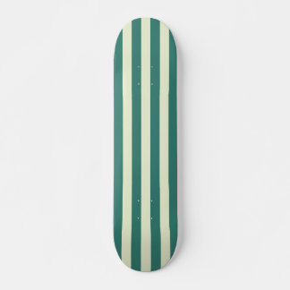 Retro Preppy Sportswear Stripes - Retro Green Skateboard