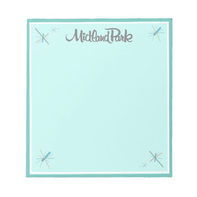 Retro Pretty Mid-Century Modern Notepad (Front)