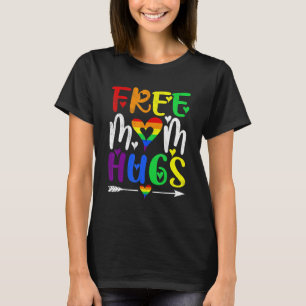 Retro Pride Lgbtq Womens Free Mum Hugs Gay Rights T-Shirt