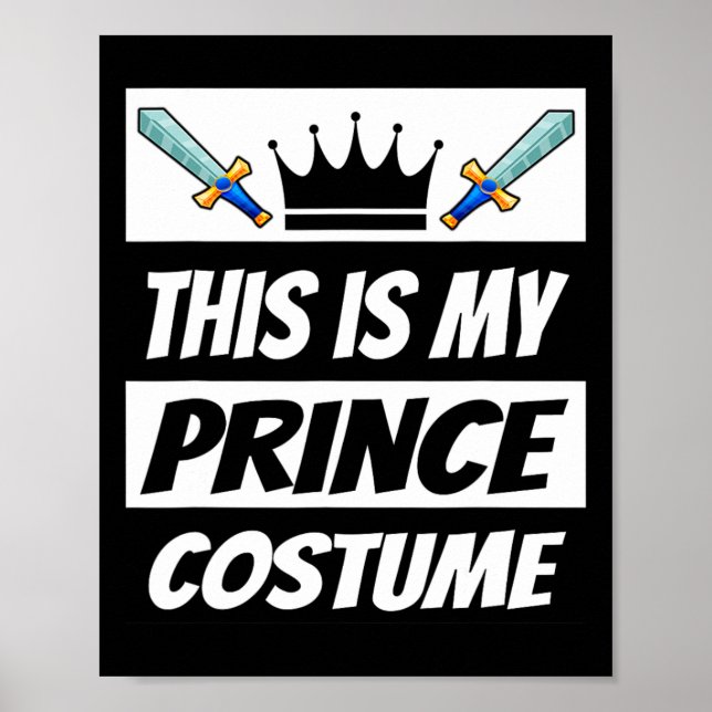 Retro Prince Costume Funny Halloween Costume Men K Poster (Front)