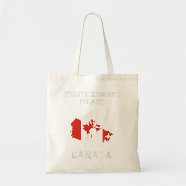 Retro Prince Edward Island Canada Distressed Canad Tote Bag (Front)