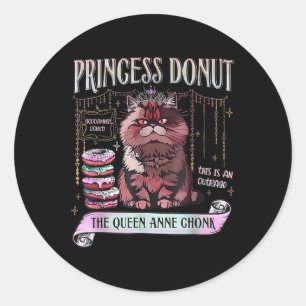 Retro Princess Doughnut Dungeon Crawler Carl Book  Classic Round Sticker