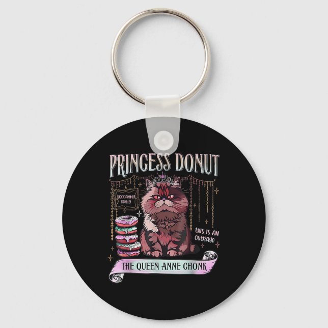 Retro Princess Doughnut Dungeon Crawler Carl Book  Key Ring (Front)