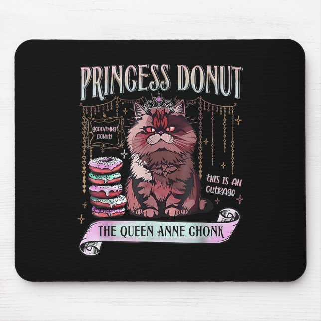 Retro Princess Doughnut Dungeon Crawler Carl Book  Mouse Pad (Front)