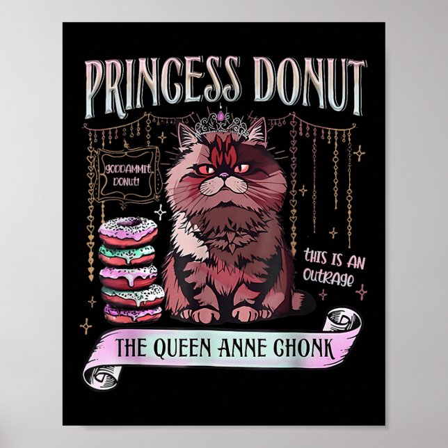 Retro Princess Doughnut Dungeon Crawler Carl Book  Poster (Front)
