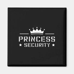 Retro Princess Security Boys Brother Birthday Dad Magnet