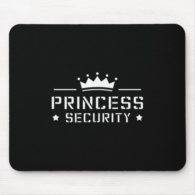 Retro Princess Security Boys Brother Birthday Dad  Mouse Pad (Front)