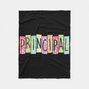 Retro Principal Therapy Back To School Colourful G Fleece Blanket